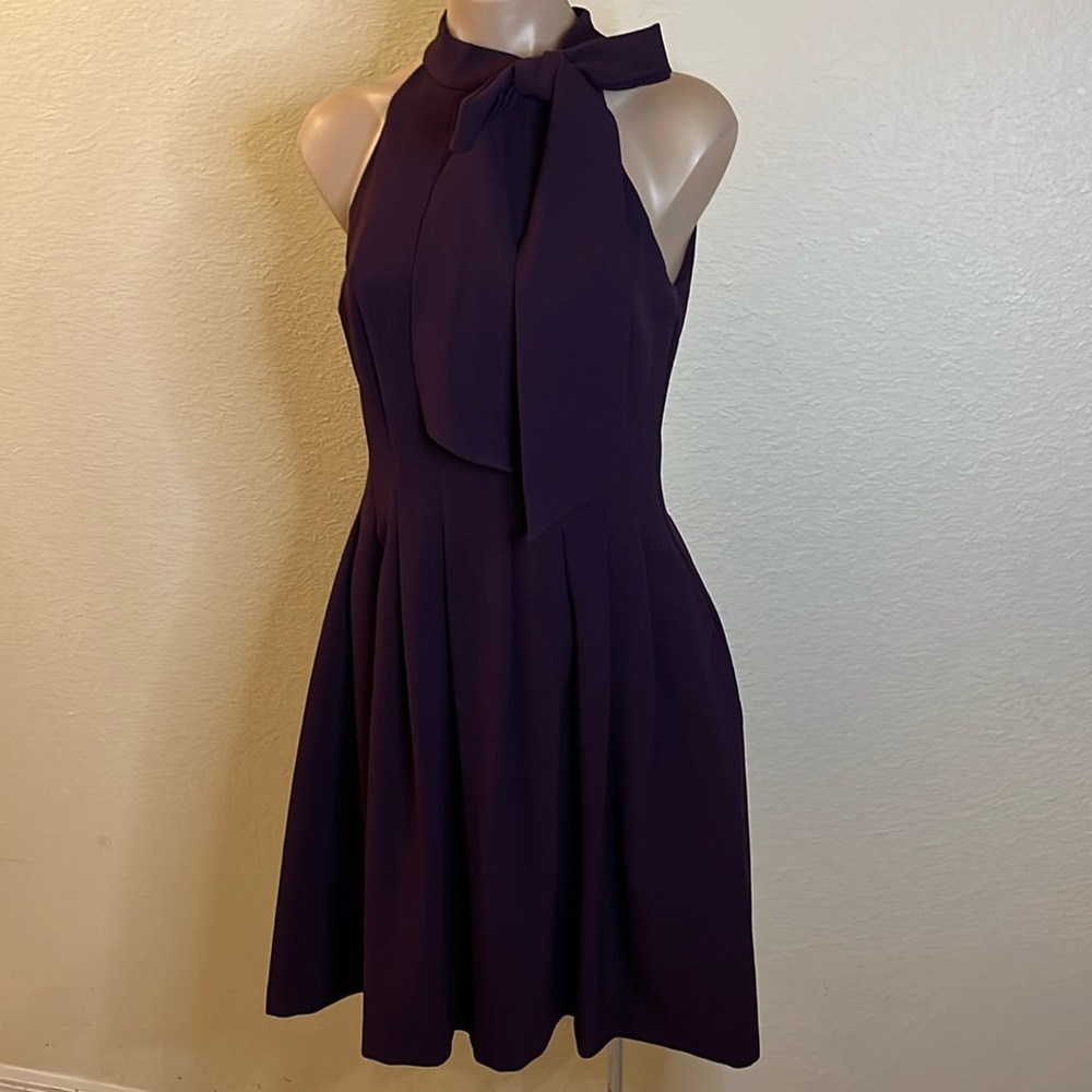 Vince Camuto purple skater dress w/ pockets size 6